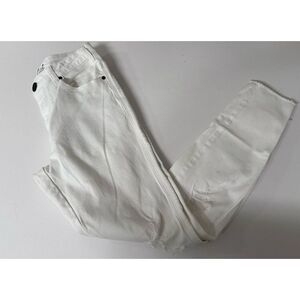 ONE X ONE TEASPOON‎ Women's 27 Freebirds Skinny Jeans White Distressed Hugh Rise